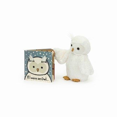 Jellycat If I Were An Owl Board and Bashful Owl Medium Australia | 025137IWM